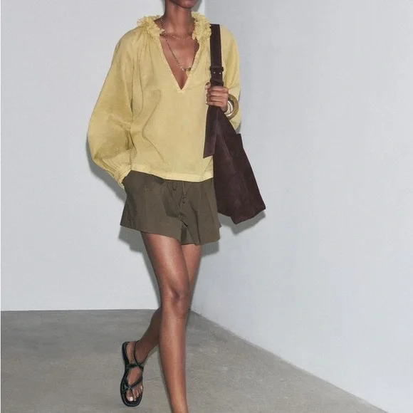 Ramie shirt ZW collection - Picture 3 of 9